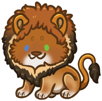 Chibi Lion Male 16546 Large By Makcake-dbhv562 - Masai Lion (400x400)