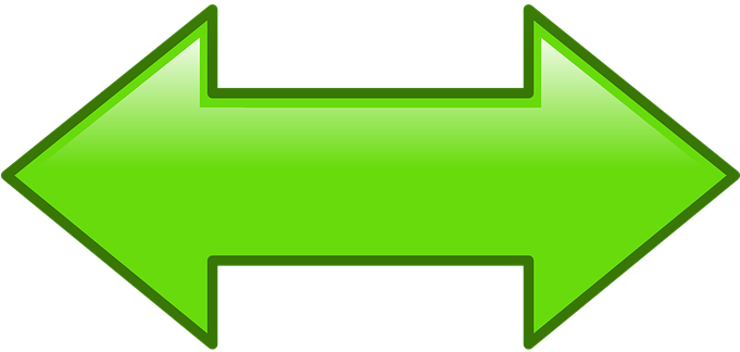 Arrow Left Right Double Pointing Sign Dire - Arrow Back And Forth (680x340)