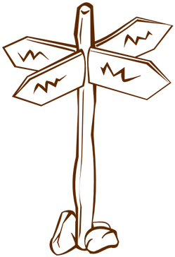 Crossroads Sign Vector Illustration - Clip Art Cross Roads (500x500)