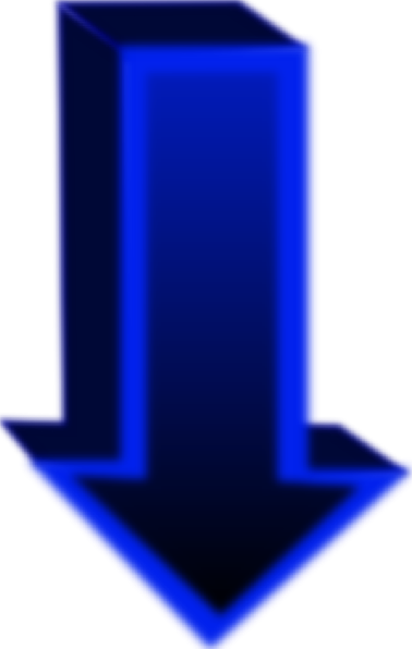 Down Arrow Clip Art - Blue Down Pointing Arrow (378x596)