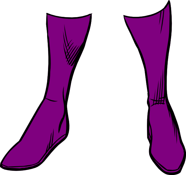 Purple Boots Clip Art - Superhero Clip Art Boots (600x562)