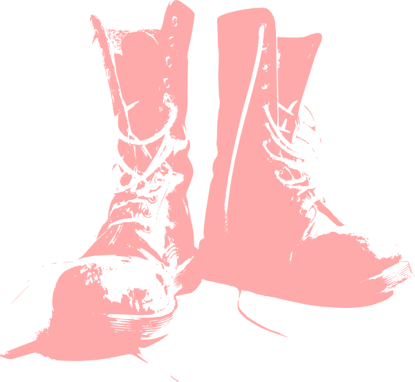 Pink Cowboy Hat Clipart Free Download - Pink Combat Boots Clipart (600x552)
