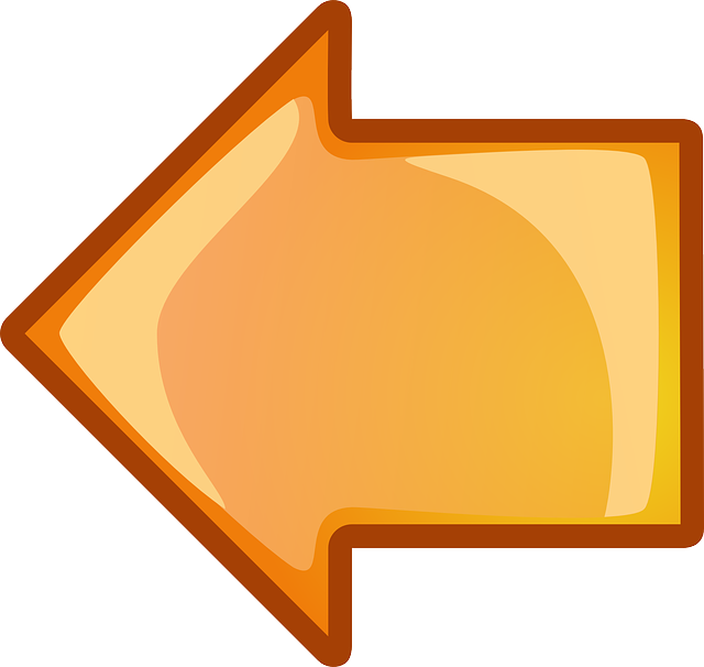 Computer, Back, Icon, Left, Right, Arrow, Cartoon - Left Arrow Orange (640x606)