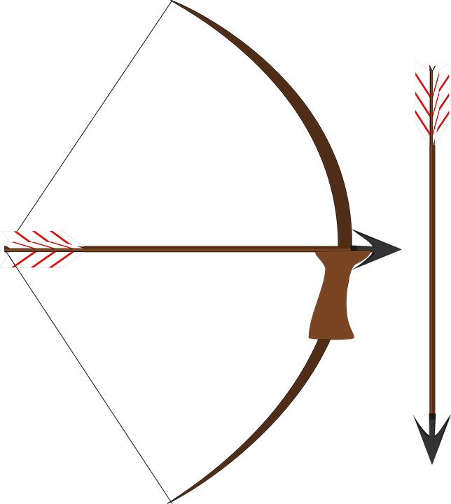 Free Vector Graphic - Png Bow And Arrow (644x720)
