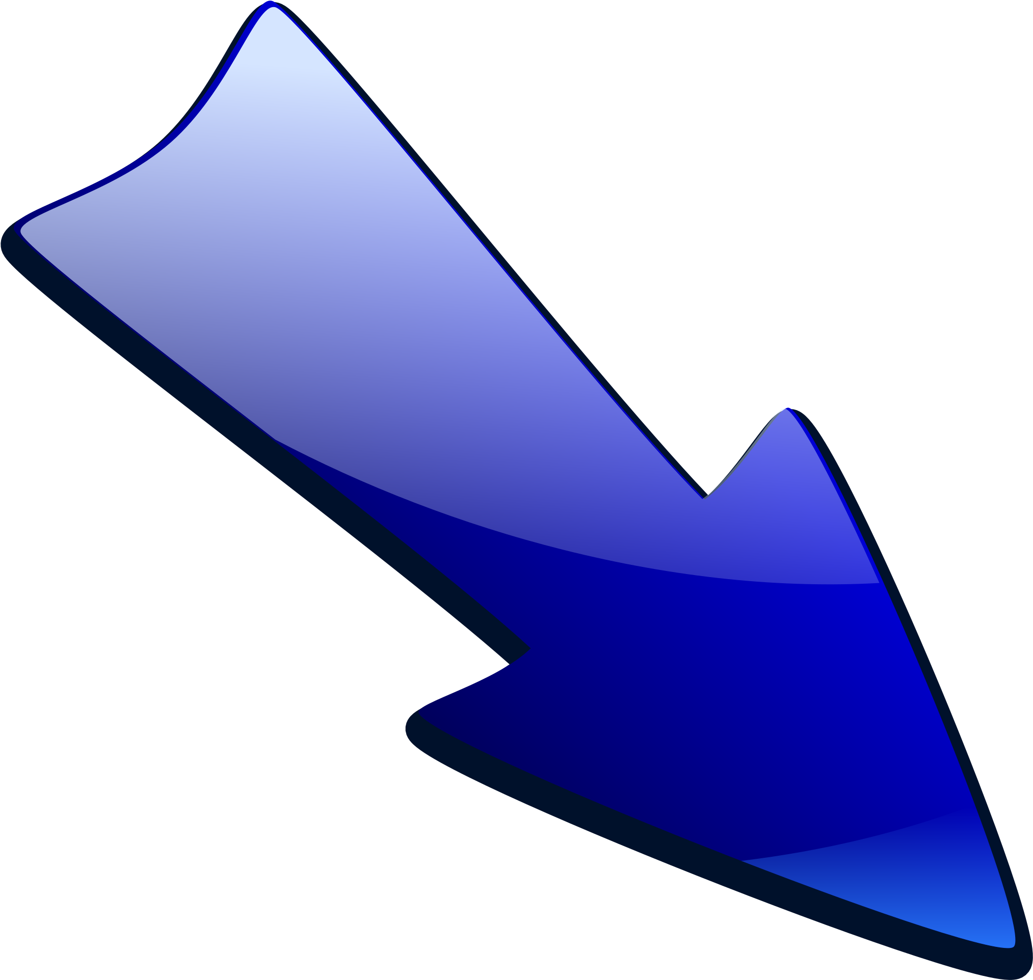 Clipart - Arrow Pointing Down Right (2400x2400)
