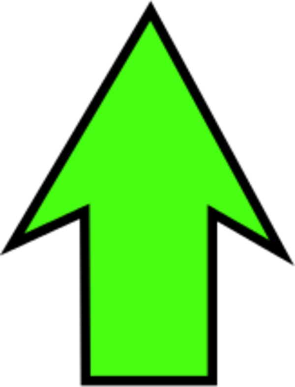 Arrow Pointing Down Clipart - Green Arrow Facing Up (600x788)