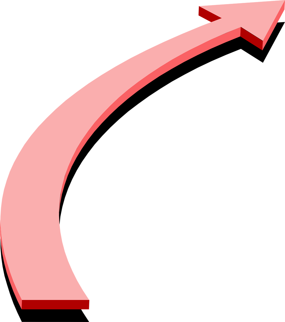 Amazing Curved Arrow Clip Art Medium Size - Curved Arrow Clip Art (958x1082)