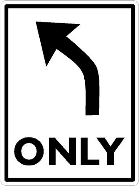 Direction Only Arrow - Entrance Only Do Not Enter (600x600)