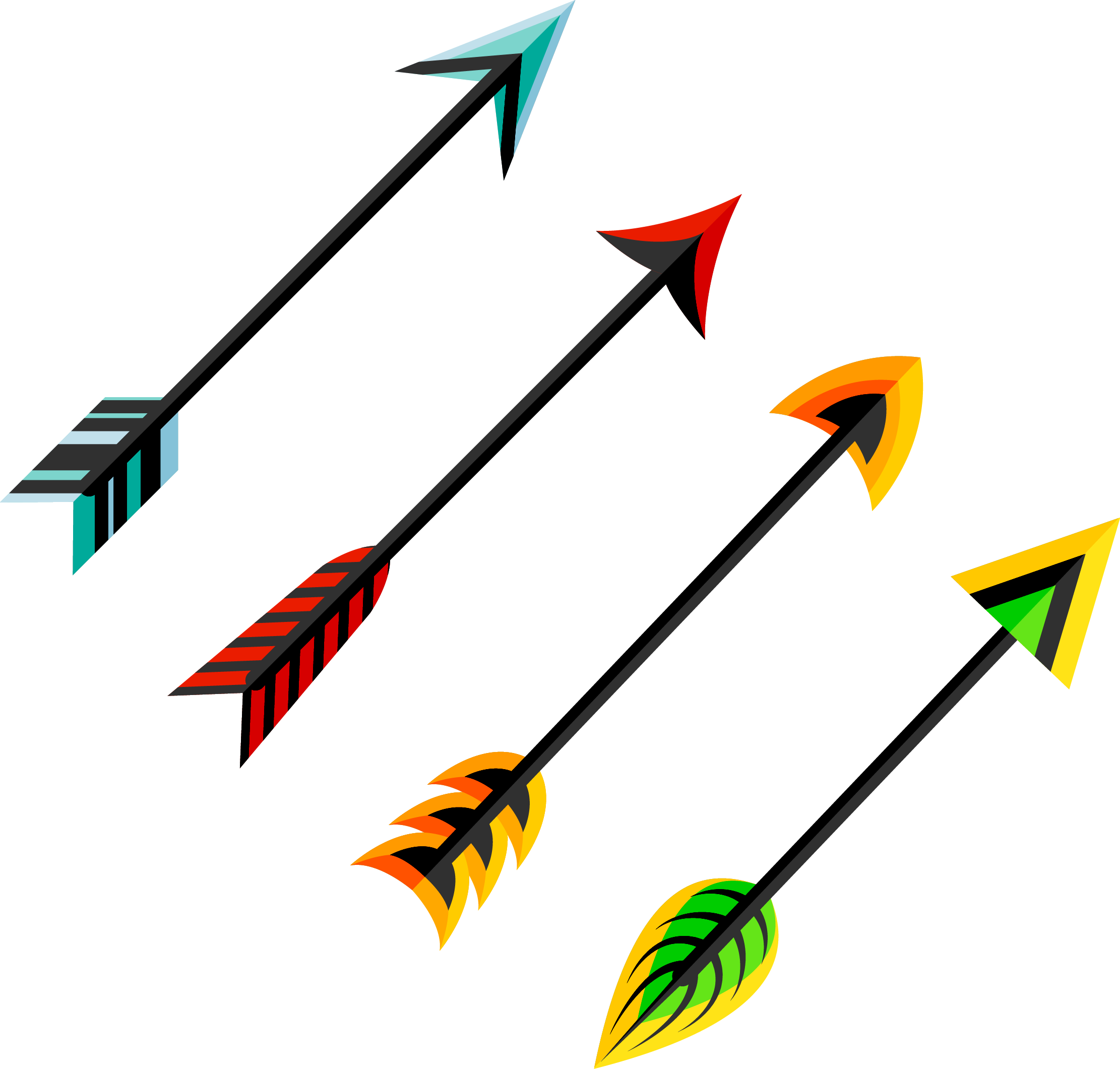 Feather Arrow Euclidean Vector Clip Art - Feather Arrow Euclidean Vector Clip Art (2222x2121)