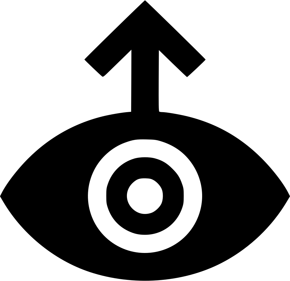 Eye Arrow Up Pointer Point Comments - Circle (980x952)