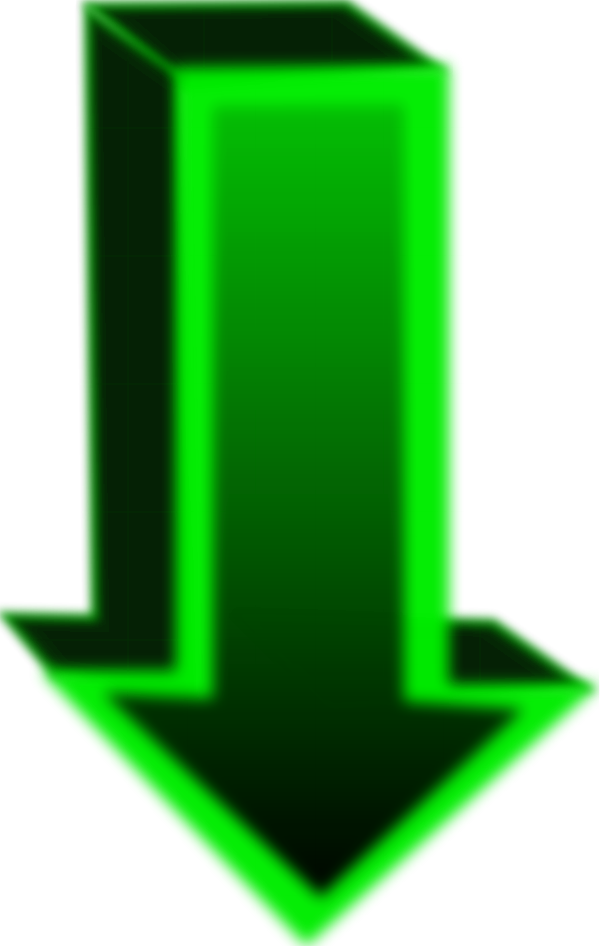 Cubic Arrow Pointing Down - Clip Art (600x946)