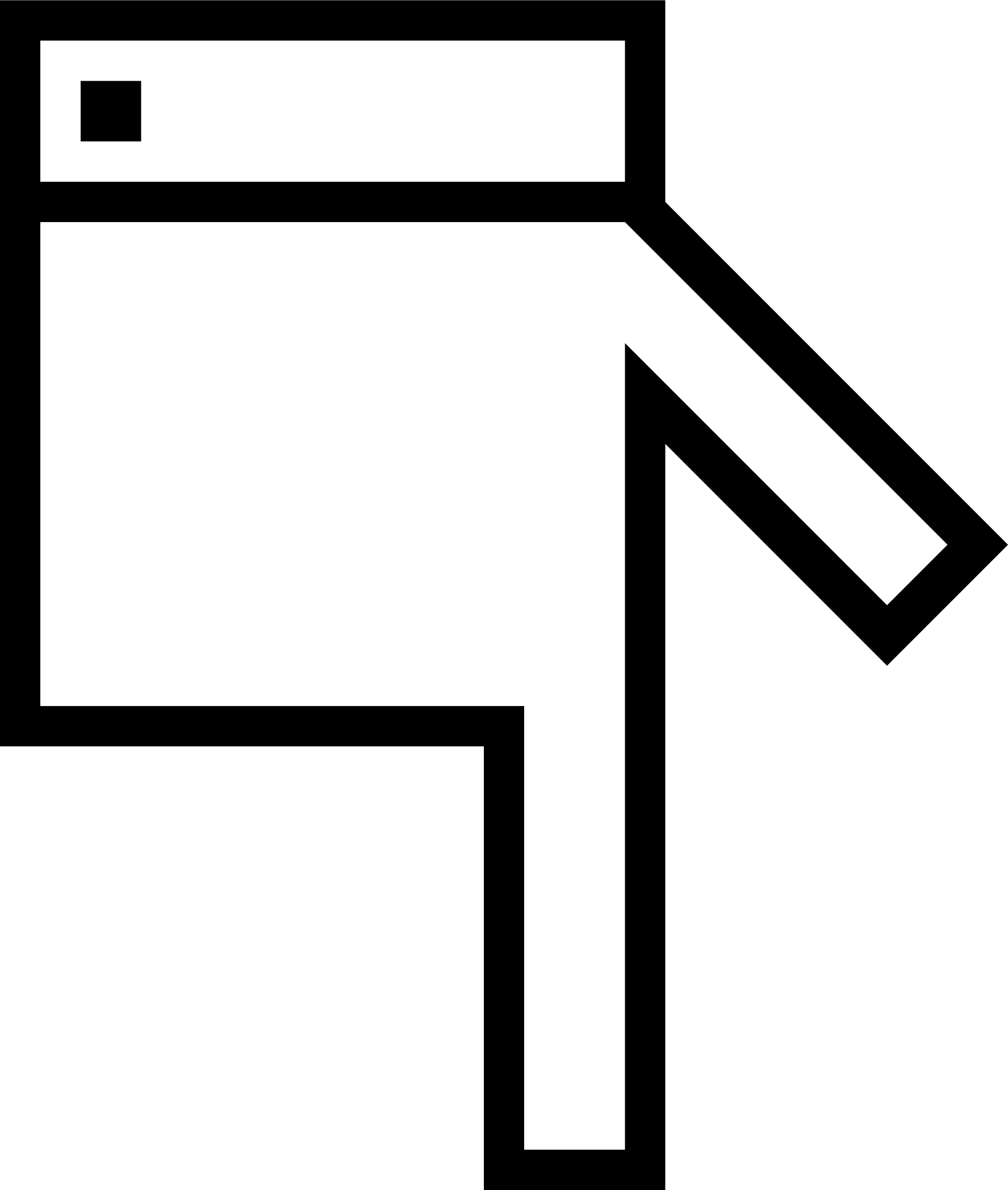 Arrow Free Hand Pointer Down - Click Down (1875x2213)