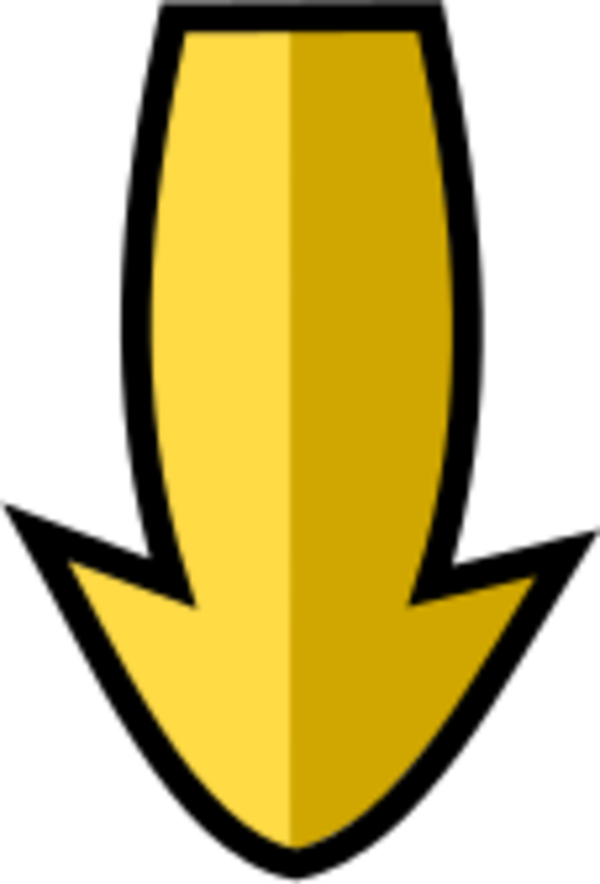 Clip Arts Related To - Yellow Arrow Pointing Downwards (600x884)