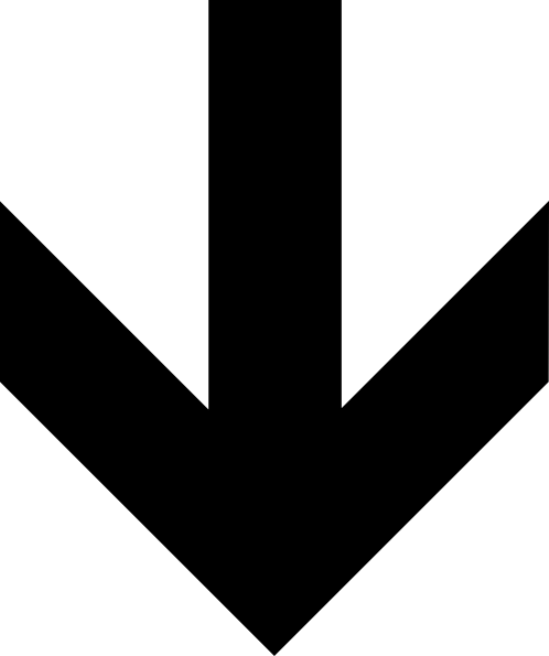 Down Arrow Clip Art At Clker - Black Down Arrow Png (498x595)