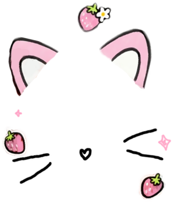 Filtro Gato Cat Orejas Kawaii Cute Rosa Pink - Snow Cat Filter Png (1024x1024)