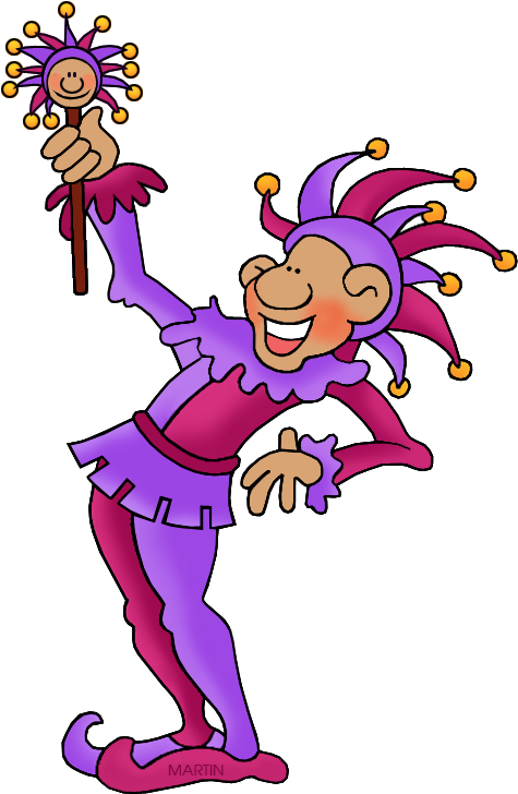 Free World History Clip Art By Phillip Martin, Jester - Renaissance Clipart (501x747)