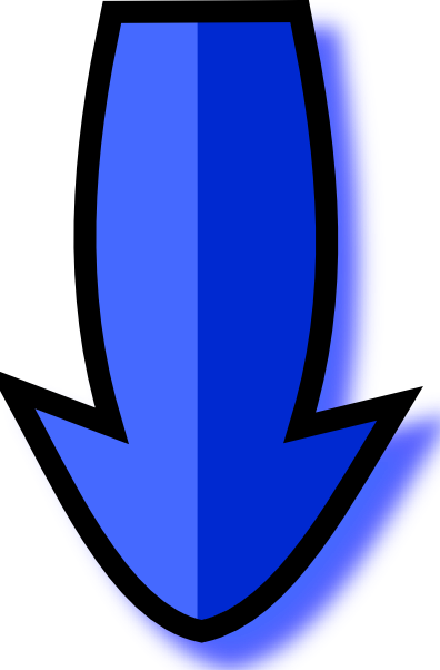 Free Vector Arrow Bulb Clip Art - Flecha Hacia Abajo Png (429x640)