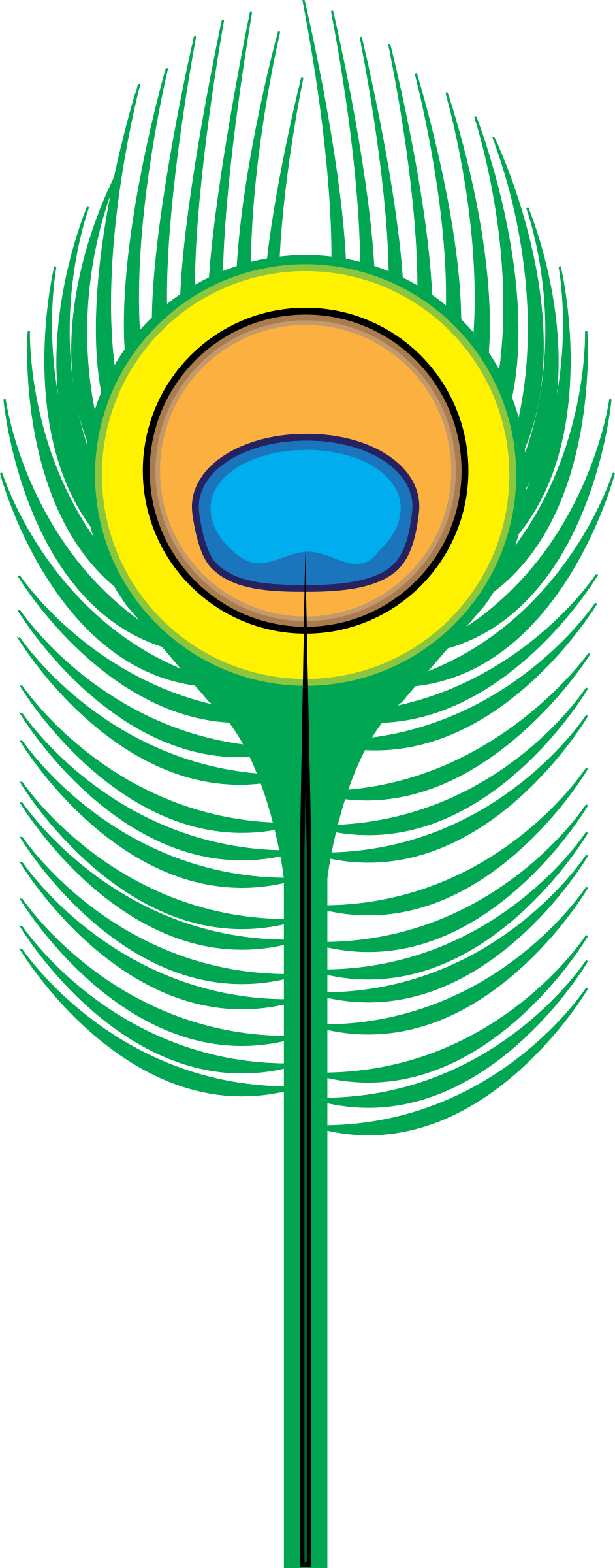 Feather - Peacock Feather Clip Art (942x2400)