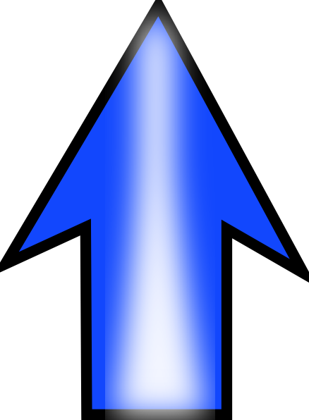 Free Vector Arrow Set Future Clip Art - Blue Arrow Pointing Up (438x596)