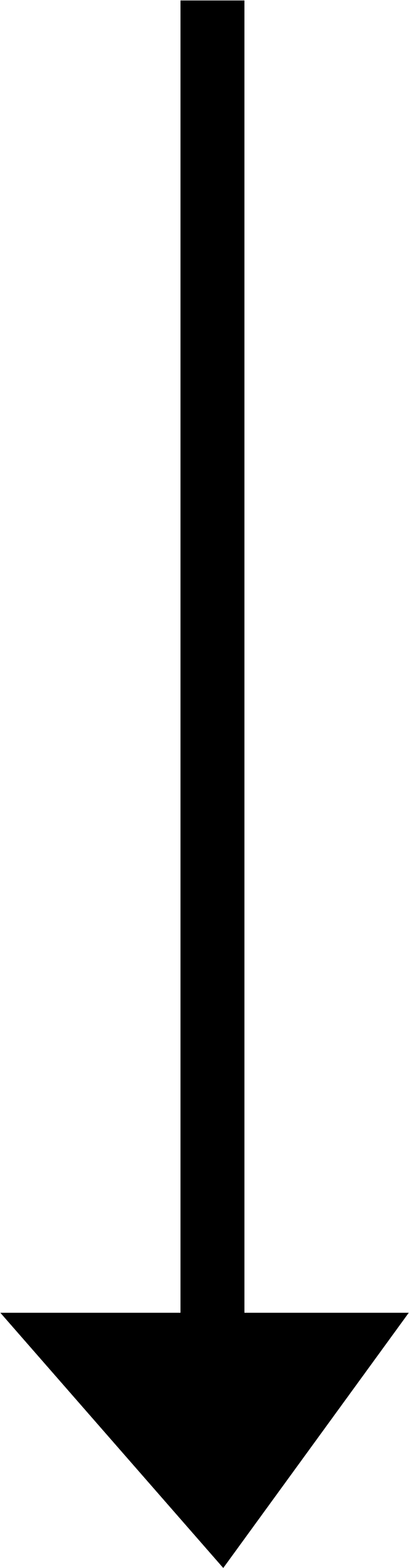 Down Arrow Clip Art - Simple Arrow Pointing Down (614x2354)
