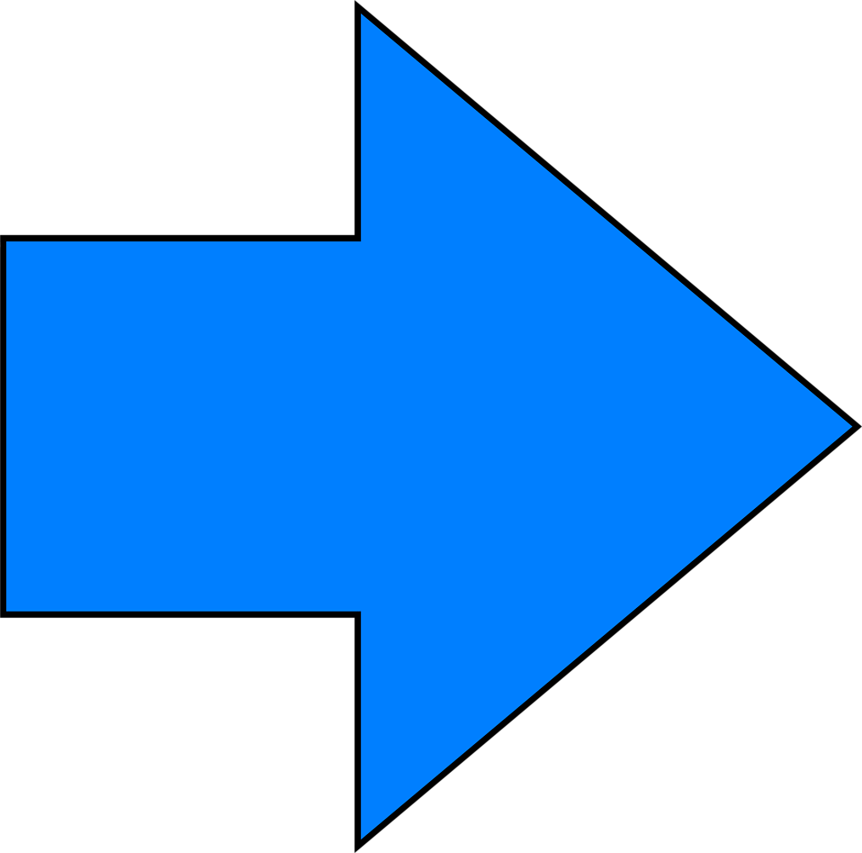 Right Clipart Blue Arrow - Blue Arrow Right Png (958x947)