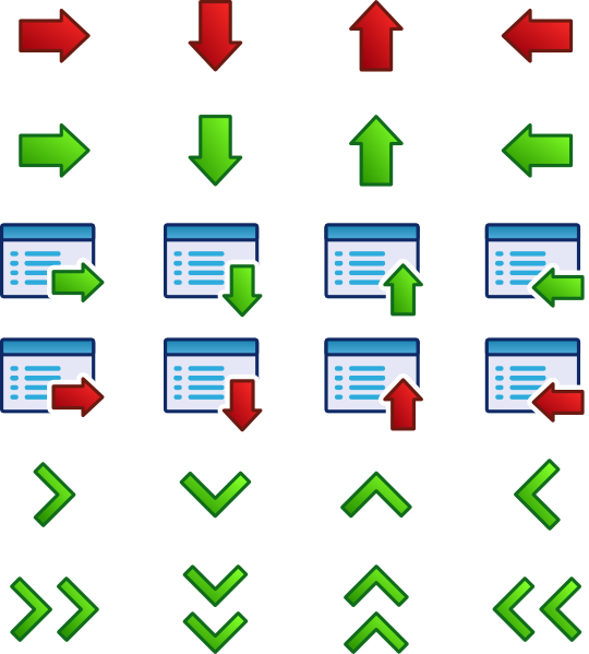 Free Vector Arrow Icon Set Clip Art - Arrow Images Png Small (2165x2400)