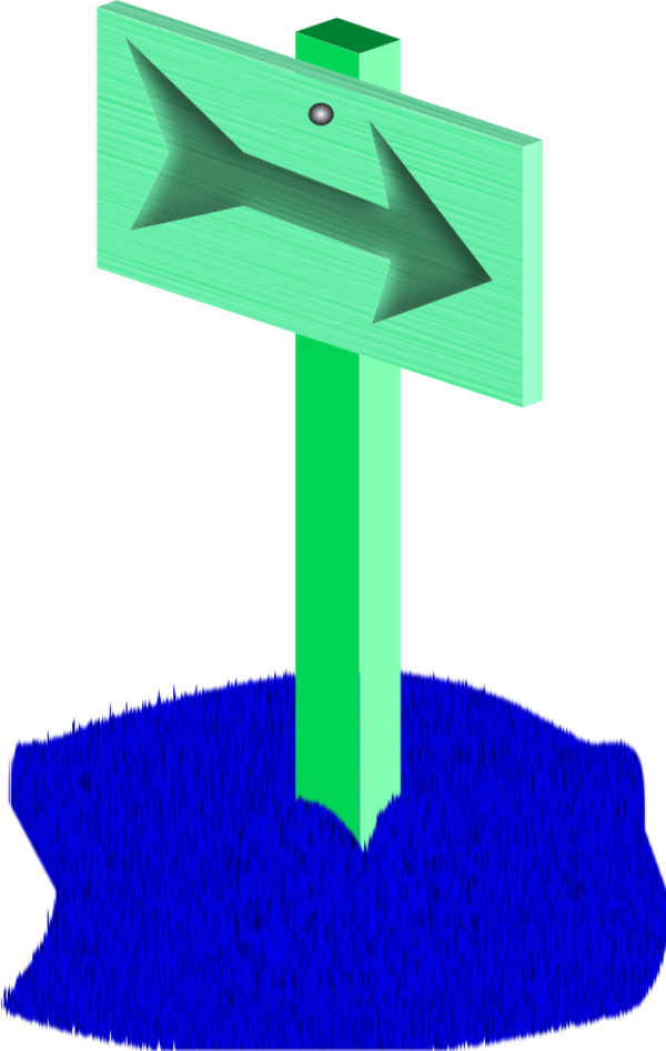 Sign Post Arrow Right - Clip Art (600x947)