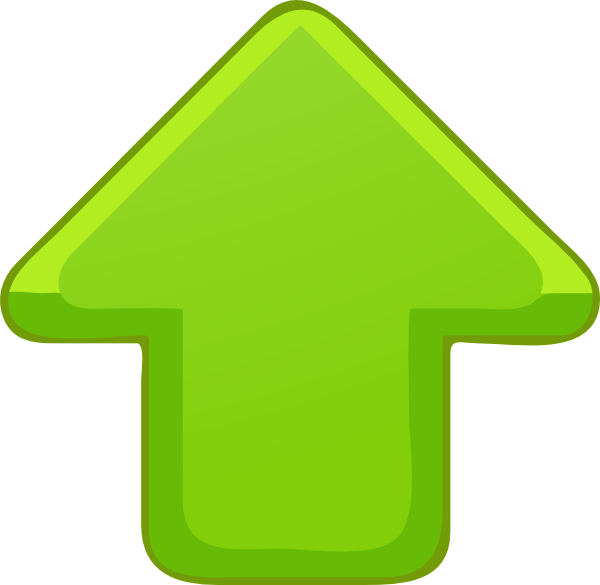 Up Arrow Green Small Clip Art - Green Up Arrow Icon (600x585)