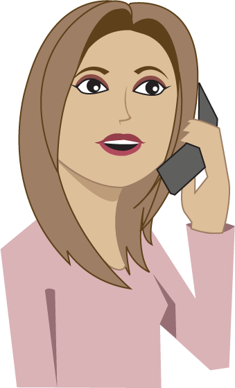 Telephone Clipart Woman - Lady On Phone Clip Art (339x559)