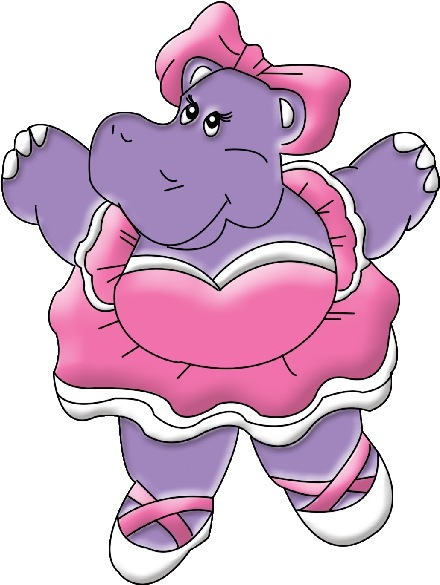 Pin Pink Tutu Clip Art - Hippopotamus In A Tutu (600x600)
