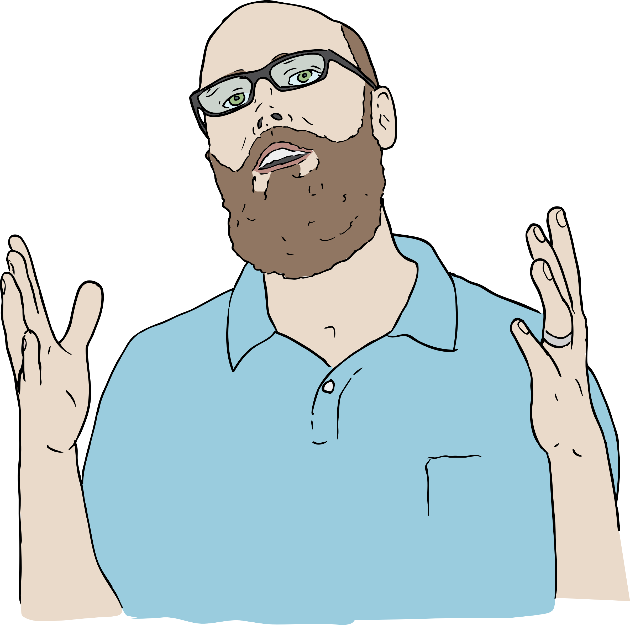 Clipart - Explaining Person Clipart (2400x2382)