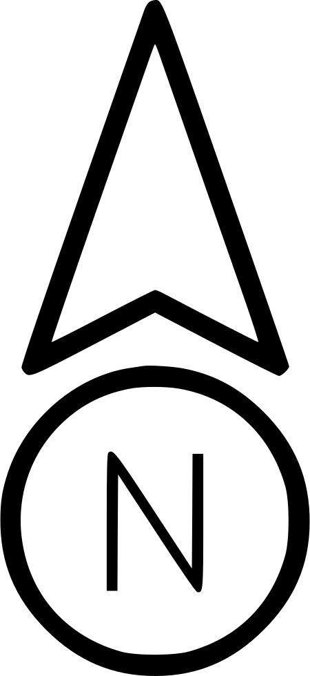Arrow North Direction Comments - North Arrow Transparent Png (450x980)