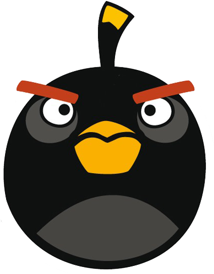 Black Angry Bird Cliparts - Angry Birds Black Bird (450x551)