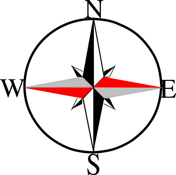 North South East West Symbol - North West South East Compass (600x595)