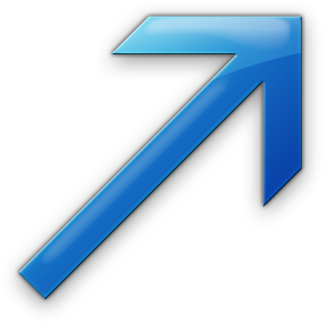 Northeast Arrow Icon - Arrow Pointing North East (420x420)