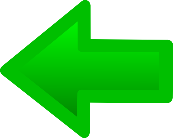 This Is A Back Arrow Colour In Green Clip Art - Green Arrow Png Transparent (600x481)
