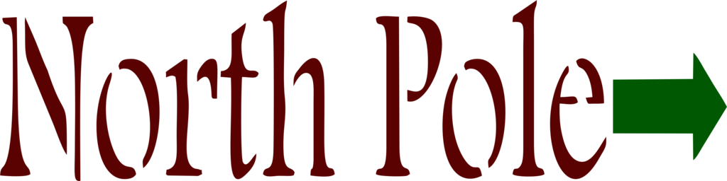 North Pole Sign Stencil - Christmas Day (1024x256)