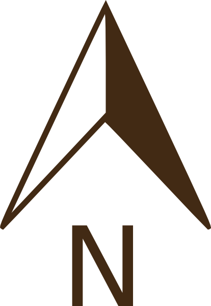 North Compass Clip Art - Bússola Norte (414x599)