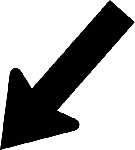 Arrow Down Left Png (431x480)