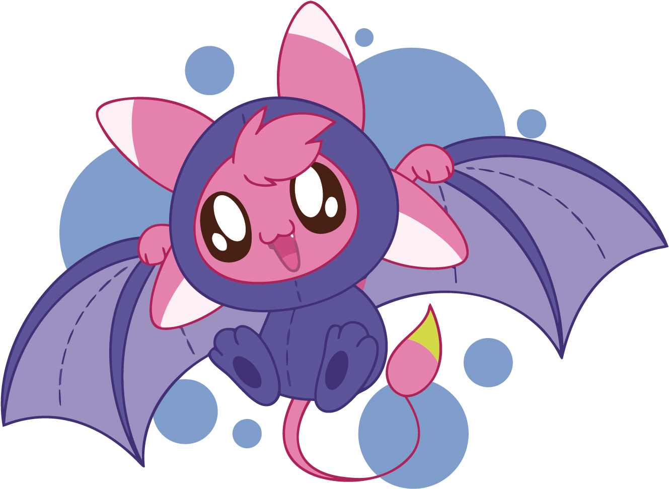 Vector Cute Little Bats - Vector Graphics (1500x1154)