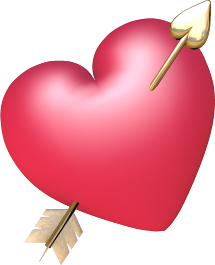 Heart - Heart With A Arrow Through (430x531)