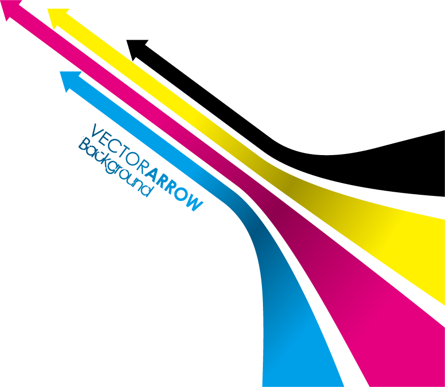 Cmyk Color Model Arrow Clip Art - Vector Colores (875x761)