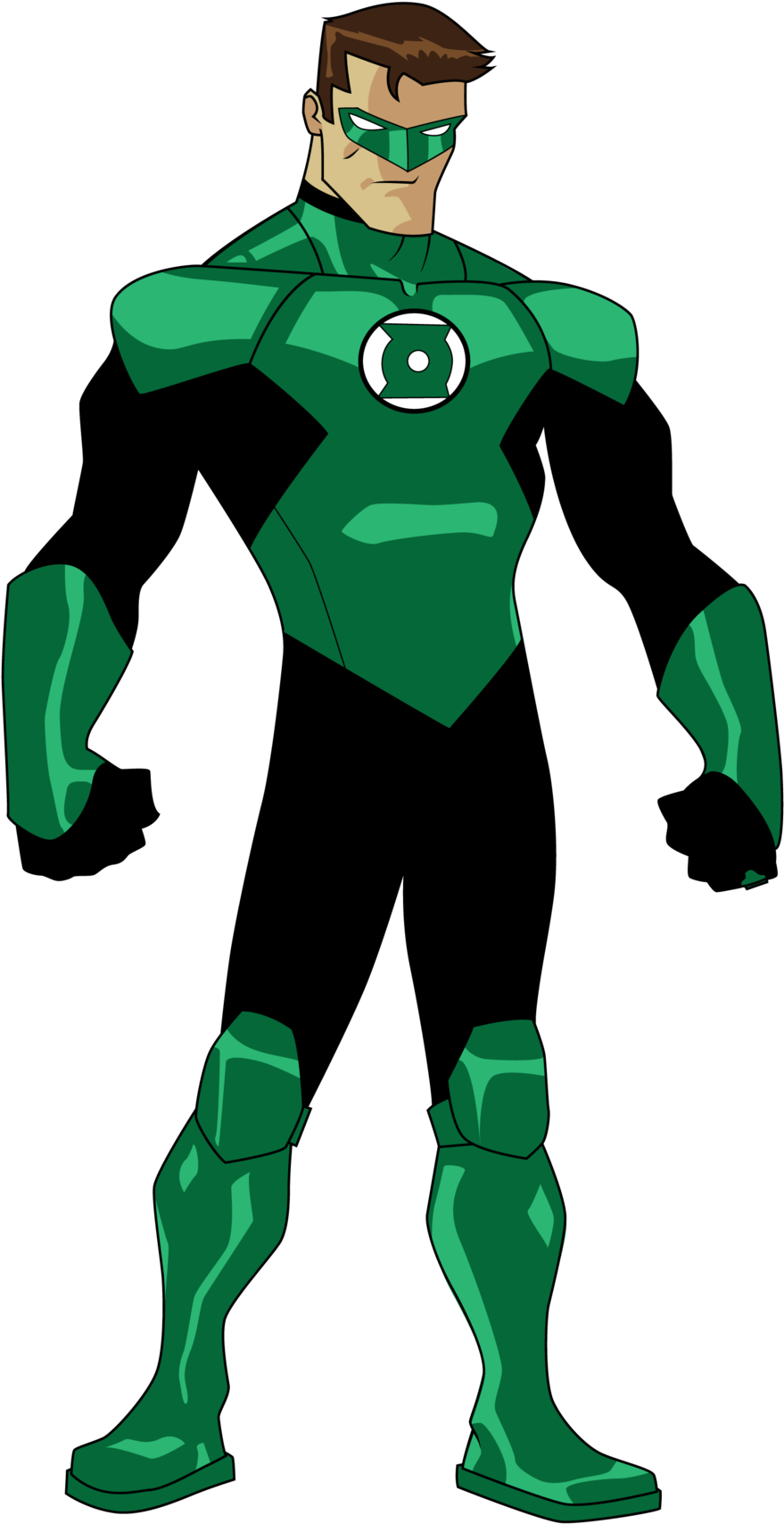 Green Arrow Superhero Clipart - Green Lantern Clip Art (900x1750)