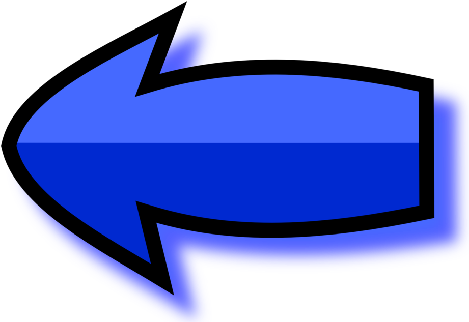Illustration Of A Blue Left Arrow - Clip Art (958x660)