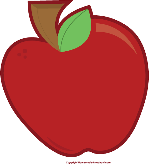 Fruit Clipart School - Apple Clipart (488x534)