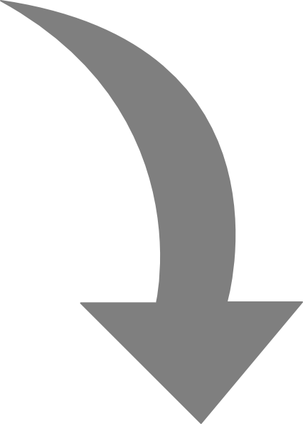 Curved Arrow Right Gray Clip Art At Clipart Library - Grey Curved Arrow Png (426x595)