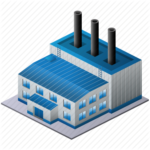 Industrial Clipart 3d Factory - Plant Icon (512x512)