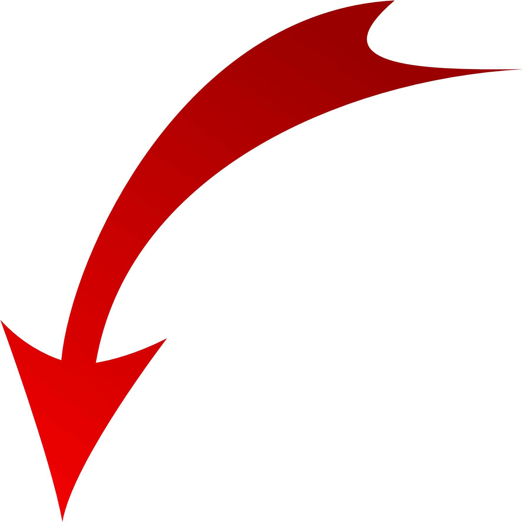 Yellow Left Arrow Clip Art Download - Red Arrow Png Down (1969x2785)