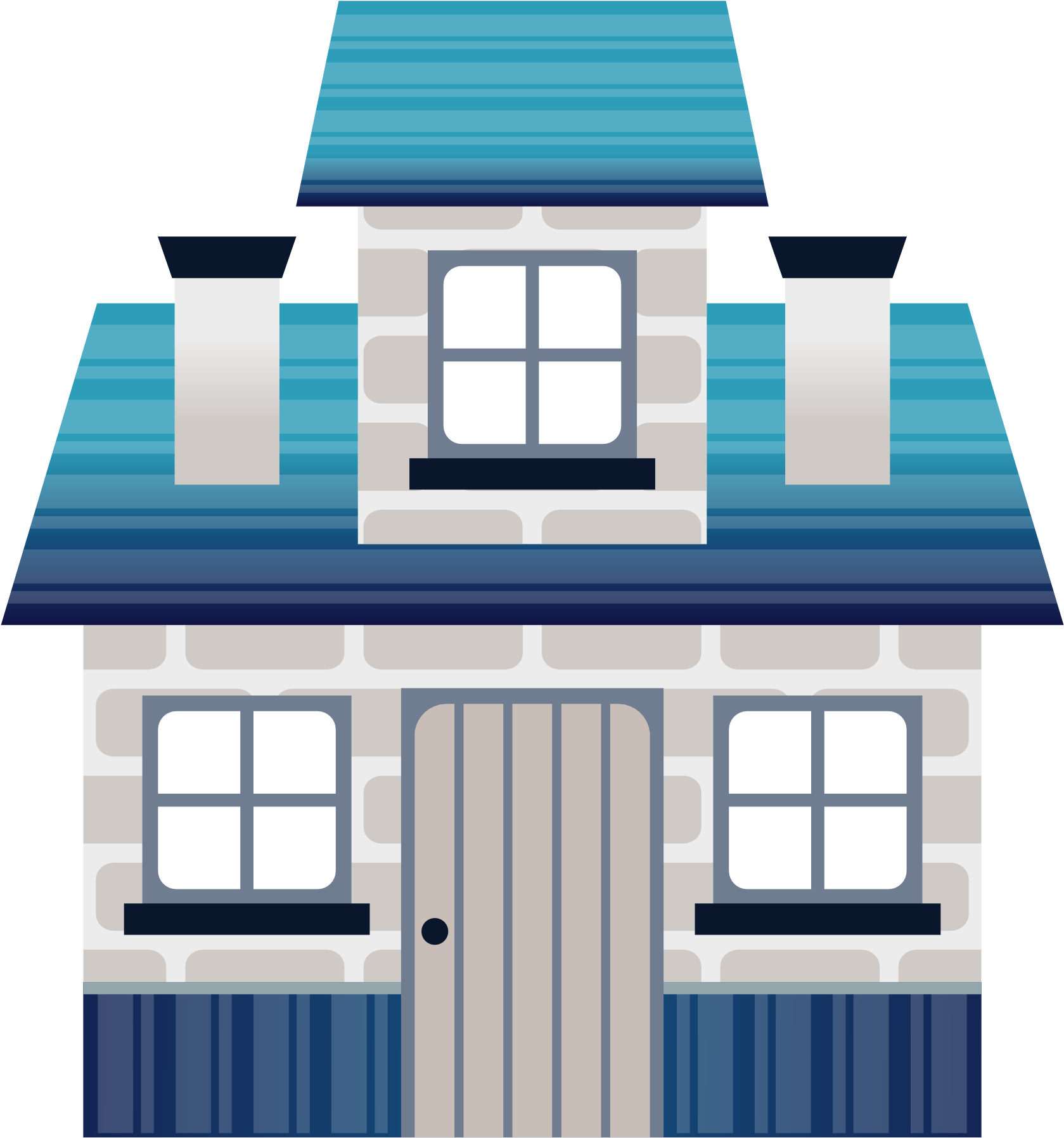 Clip Art Abstract Shop Store House 2 Scalable - House Vector Art Png (1969x1969)