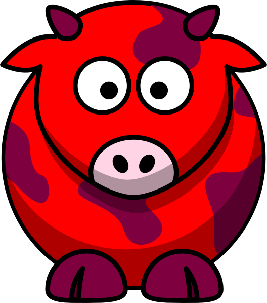 School Pictures Clip Art Download - Red Cow Images Cartoon (528x598)